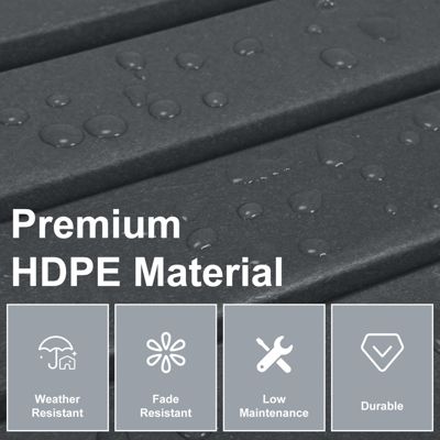 Outdoor Adirondack Ottoman - Weather-Resistant HDPE Patio Footrest for Ultimate Relaxation