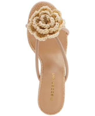 Bellamy Flower Strappy Mid-Heel Dress Sandals