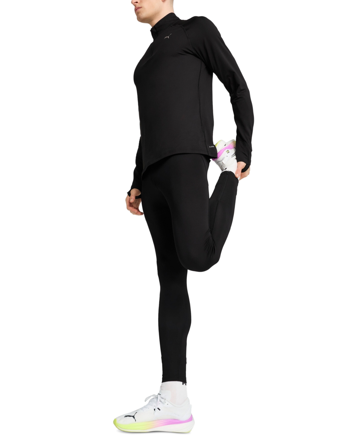 Puma Men's Quarter-zip Run Velocity Cloudspun Shirt In  Black