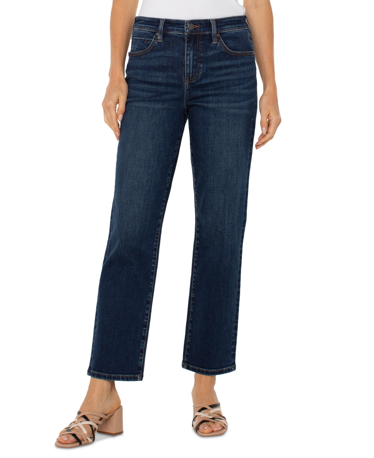 Shop Liverpool Los Angeles Petite Liv Straight Jeans In Gleason