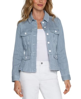 Liverpool Los Angeles Women's faux Button Collared Peplum