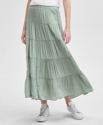 Women's Pull-On Tiered Maxi Skirt