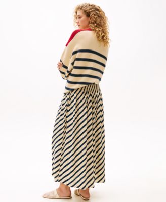 x Sofia Richie Grainge Women's Brenton Striped Drop-Waist Maxi Skirt