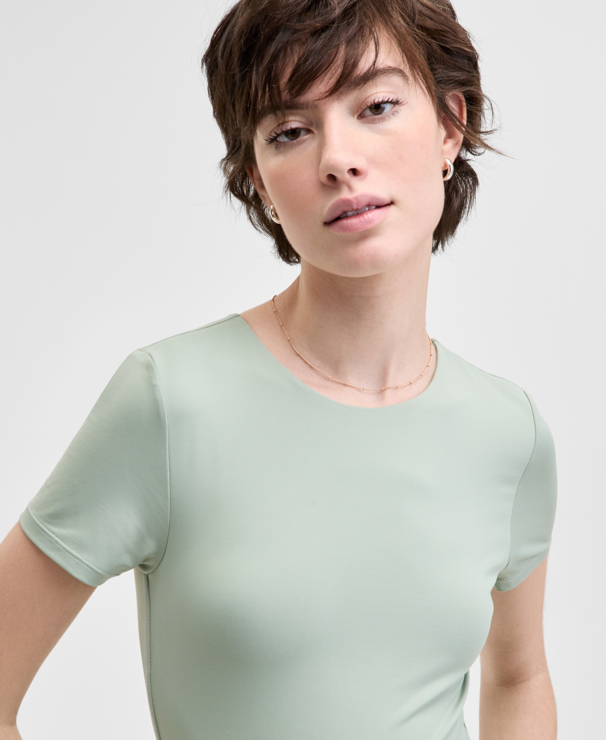 AND NOW THIS WOMEN'S DOUBLE-LAYERED CREWNECK BODYSUIT 