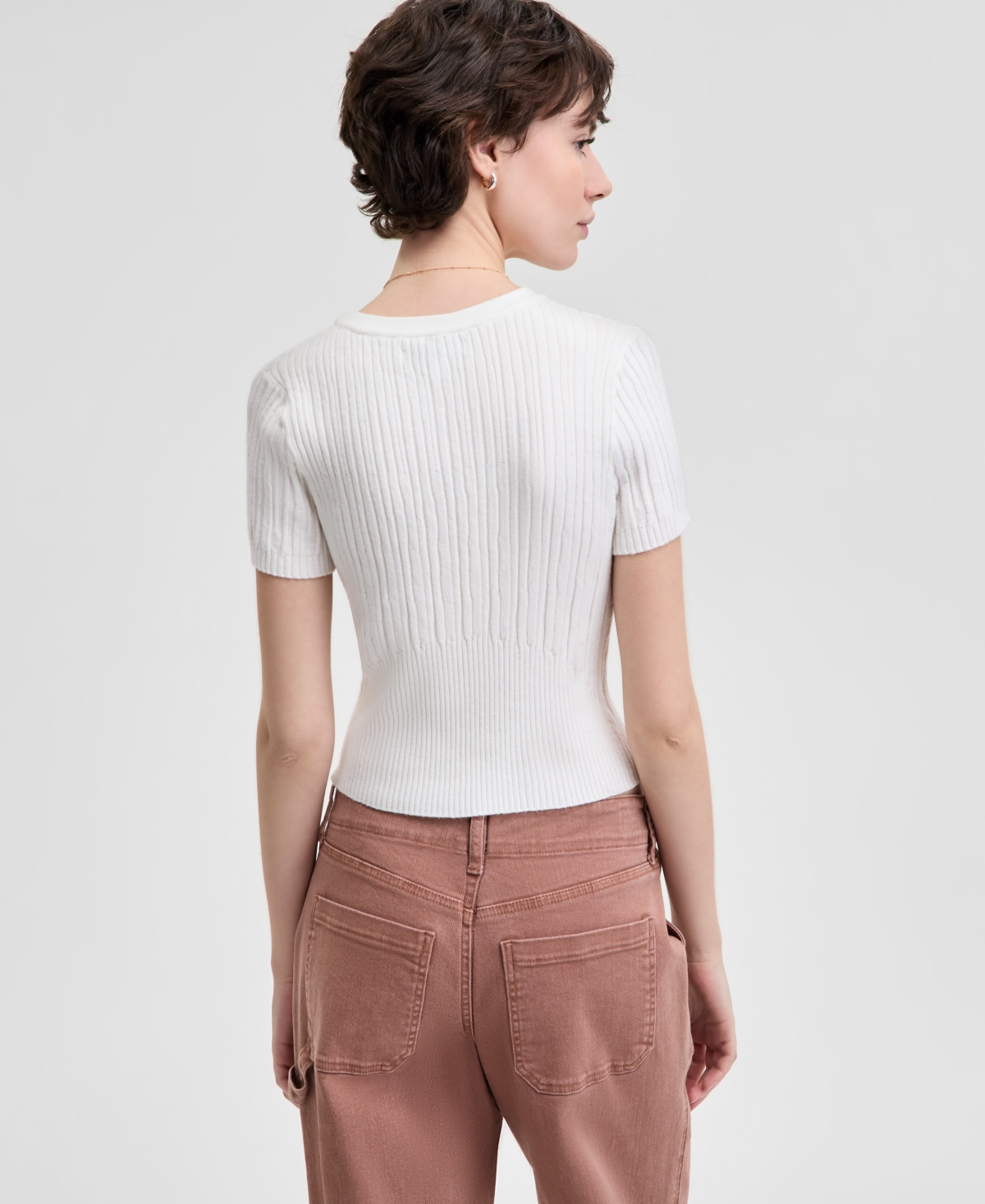 And Now This Women's Cotton Cropped Sweater Tank Top, Regular & Petites, Exclusively At Macy's In Calla Lily