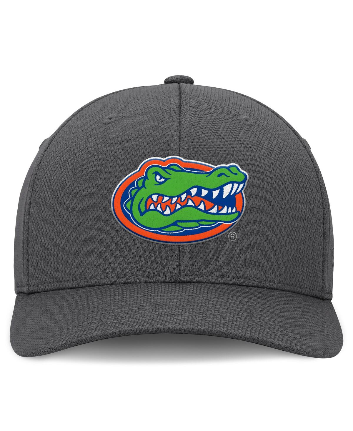 TOP OF THE WORLD MEN'S CHARCOAL FLORIDA GATORS REFLEX LOGO FLEX HAT