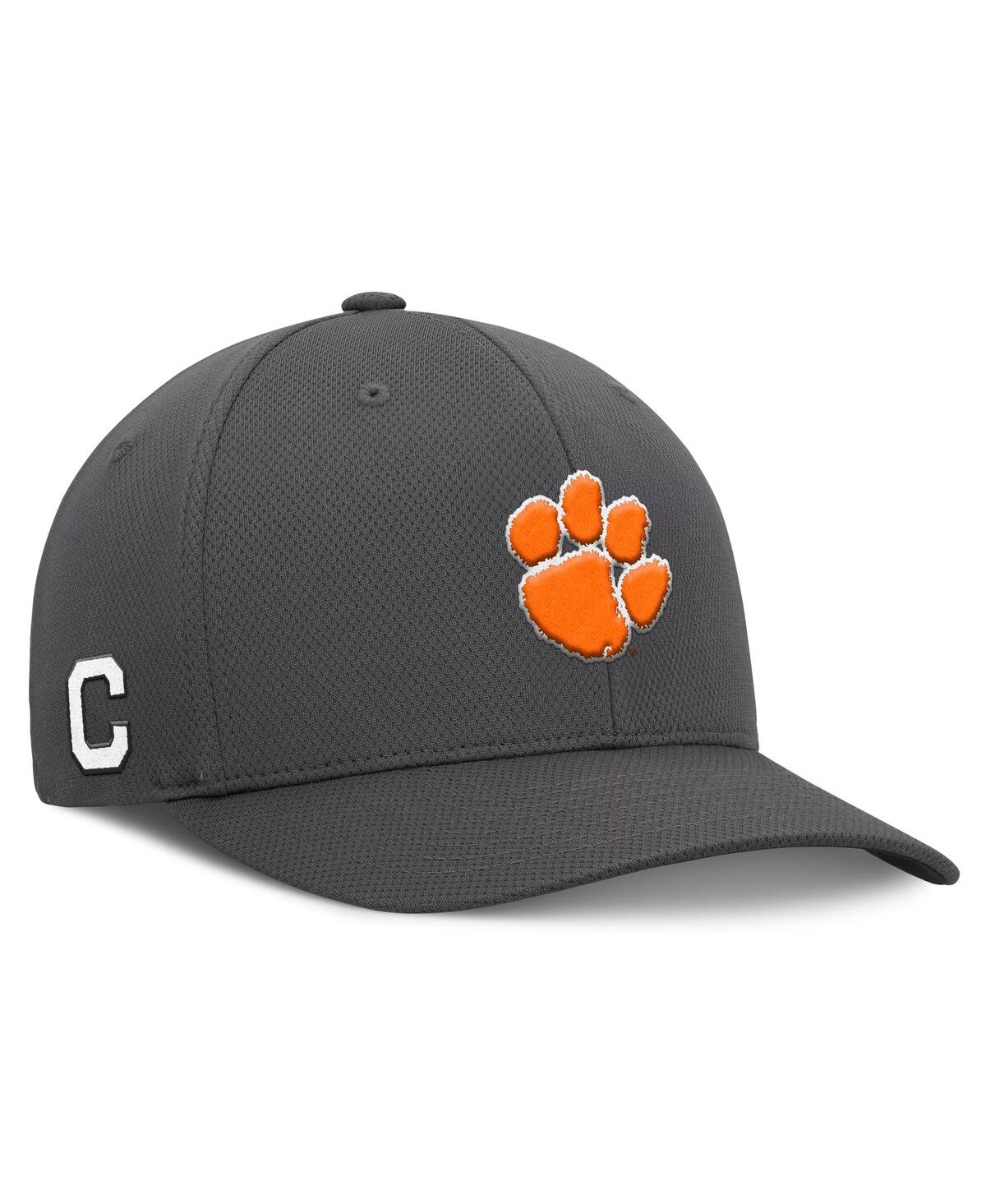 Top Of The World Men's Charcoal Clemson Tigers Reflex Logo Flex Hat In Charcoal