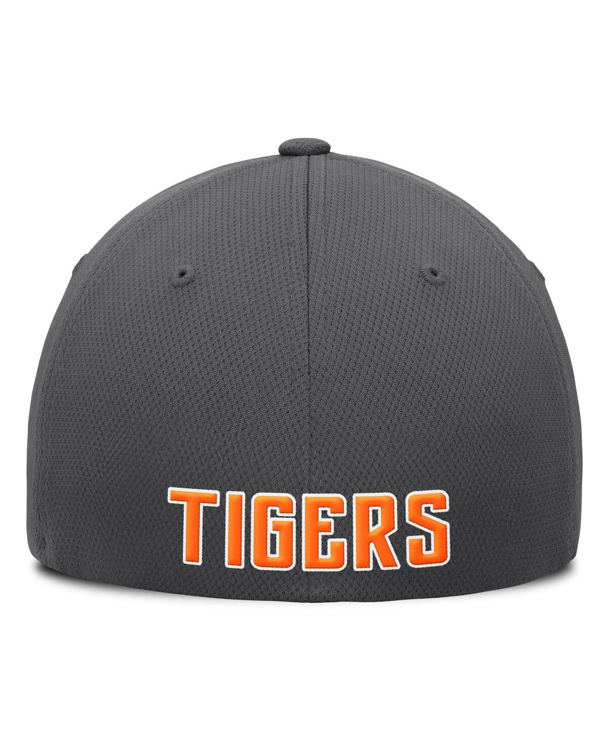 Top Of The World Men's Charcoal Clemson Tigers Reflex Logo Flex Hat In Charcoal