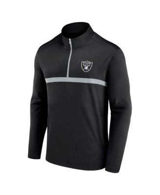 Men's Black Las Vegas Raiders Head-to-Head Quarter-Zip Top
