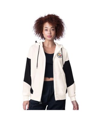 Starter - Women's White Pittsburgh Steelers Scrimmage Full-Zip Hoodie