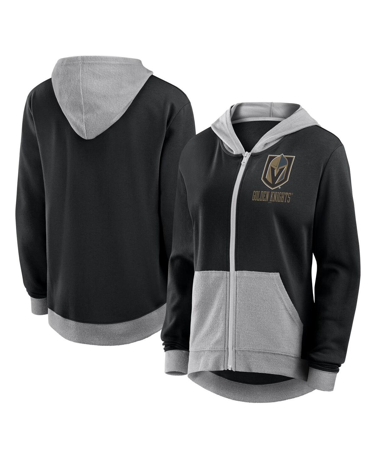 Women's Black Vegas Golden Knights Hit It French Terry Full-Zip Hoodie - Black