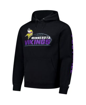 Men's Black Minnesota Vikings Vintage Pullover Hoodie