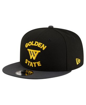 Men's Black Golden State Warriors Jersey Hook Statement Edition 9FIFTY Snapback Hat