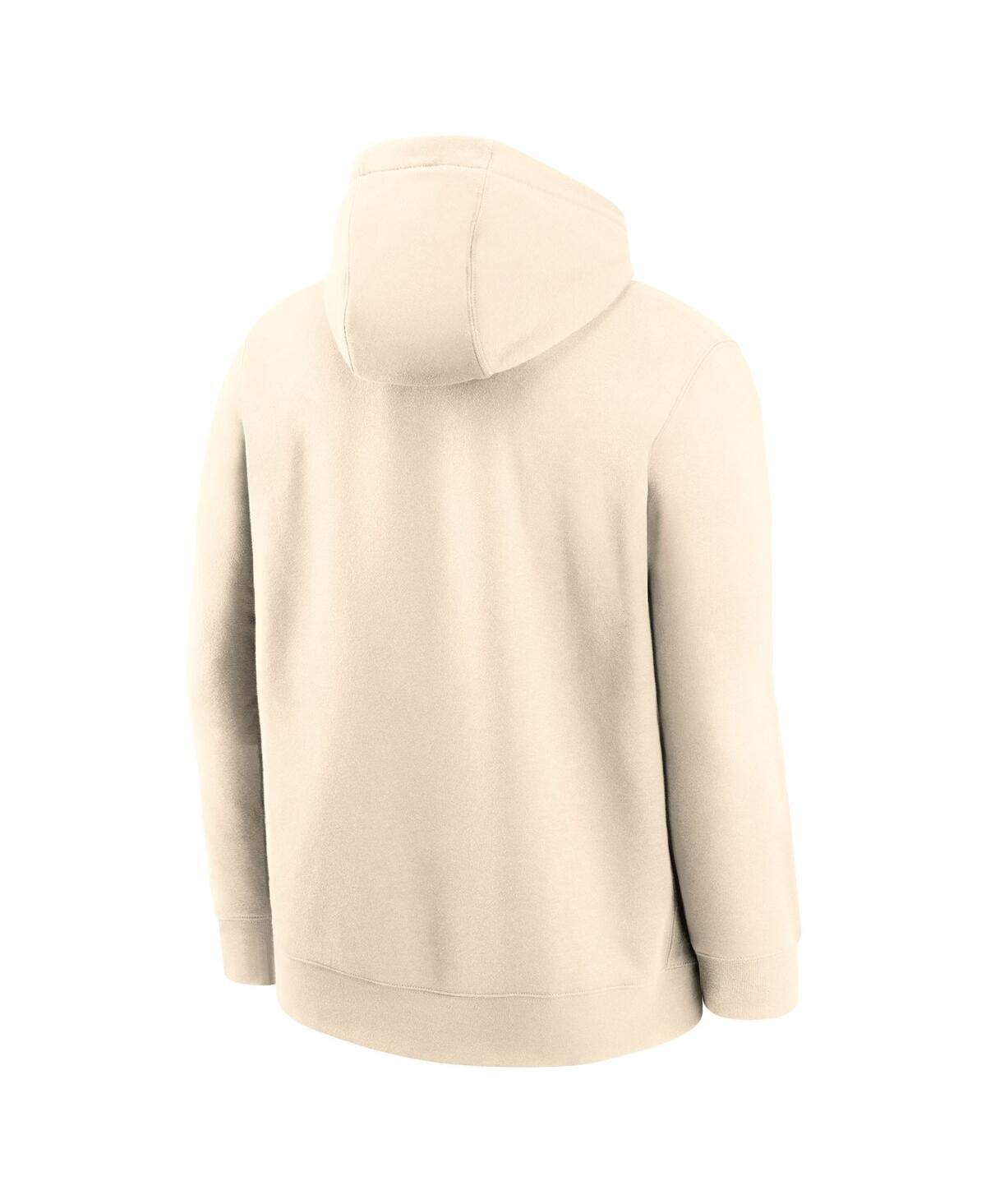 Nike Men's Cream Florida State Seminoles Arch Logo Pullover Hoodie In Cream