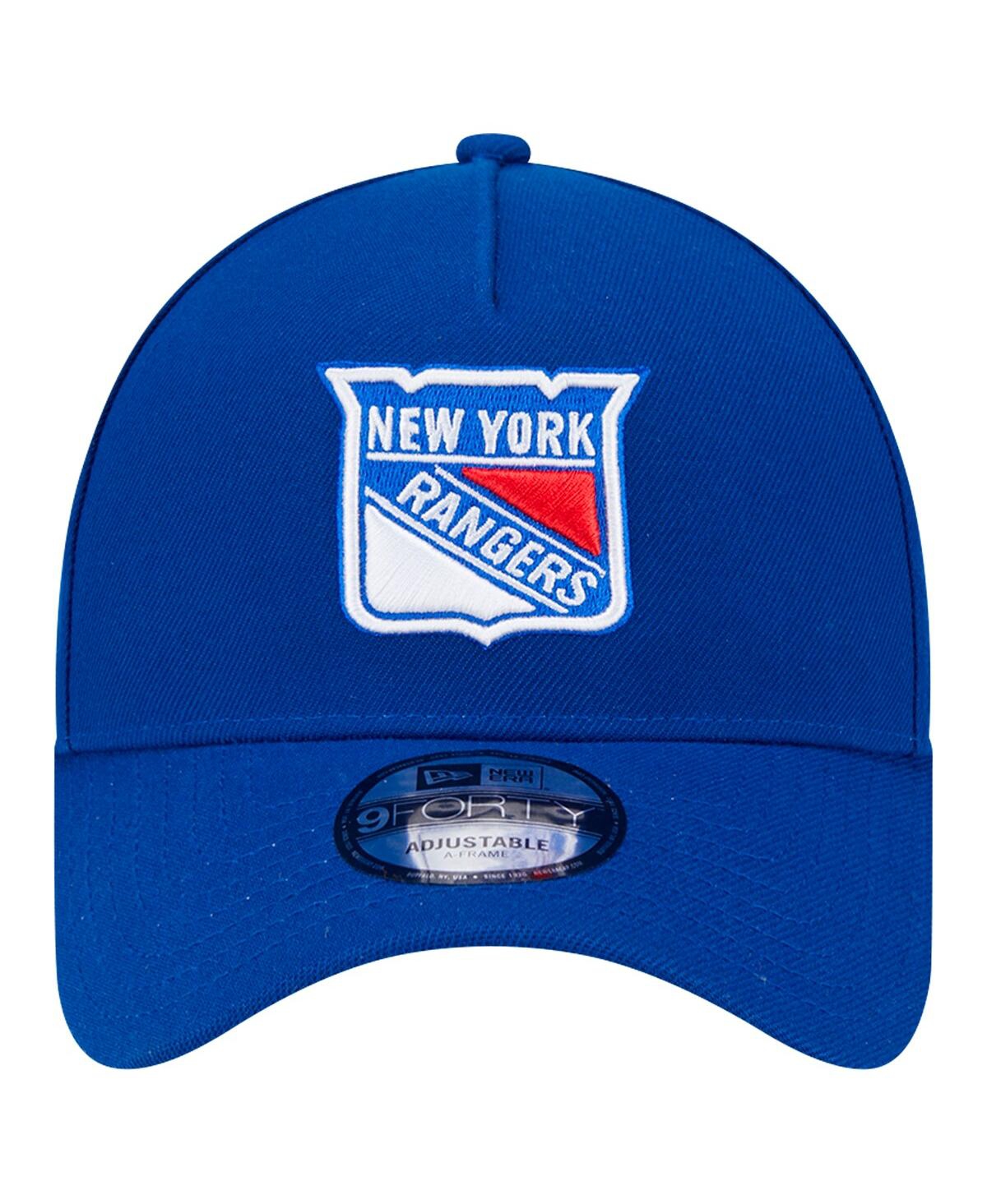 New Era Men's Blue New York Rangers Core A-frame 9forty Adjustable Hat ...