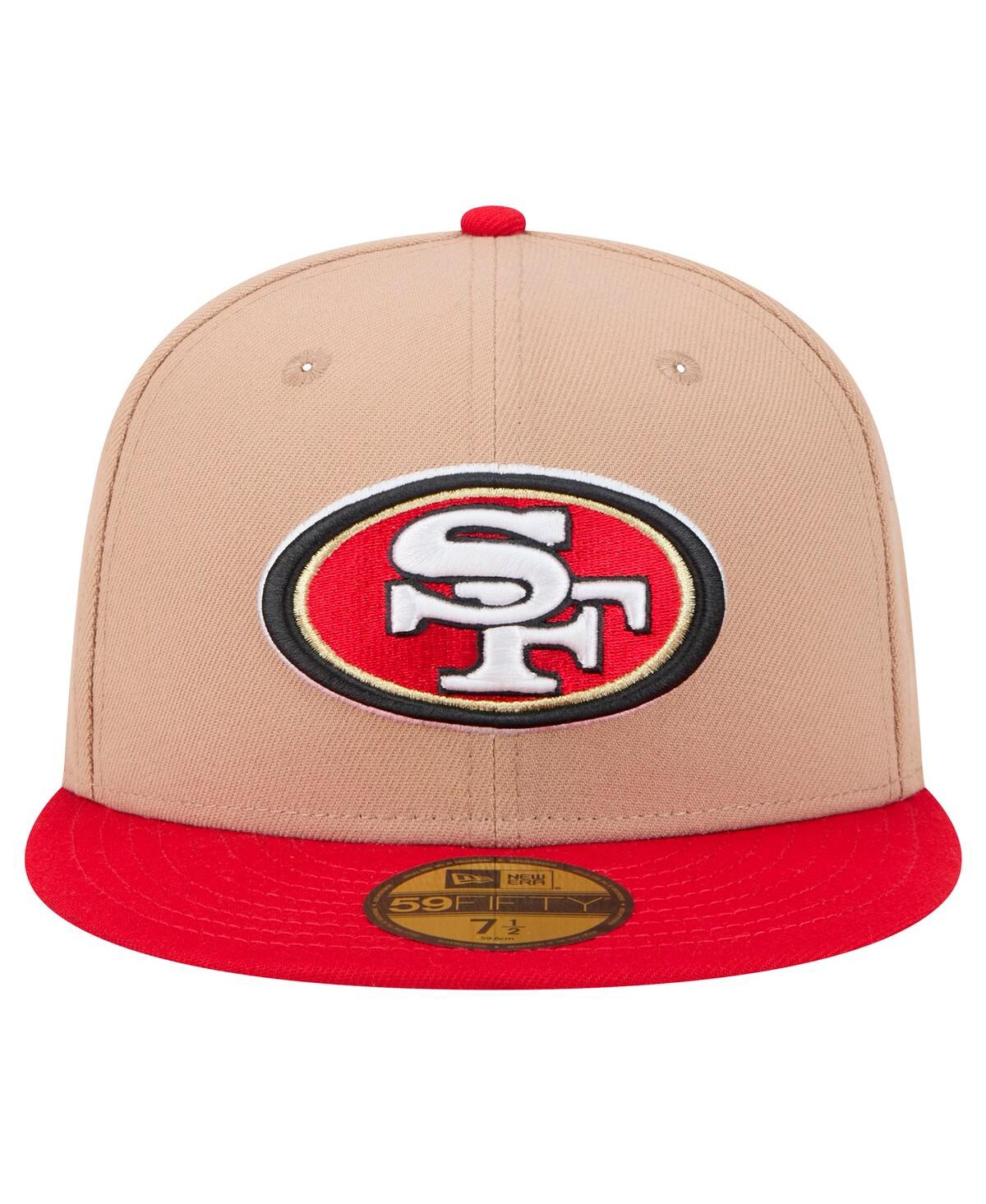 NEW ERA MEN'S TAN SAN FRANCISCO 49ERS LOGO MAIN 59FIFTY FITTED HAT