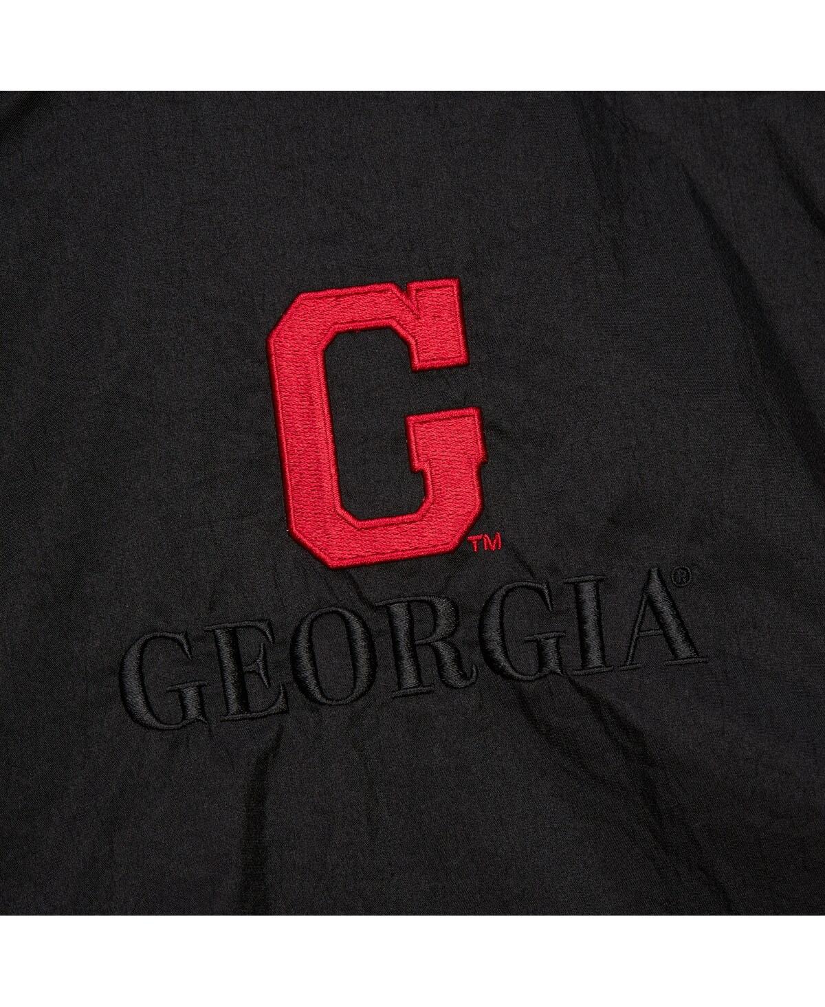 Mitchell & Ness Men's Black Georgia Bulldogs Anorak Vintage Logo Half-zip Hoodie Jacket In Black