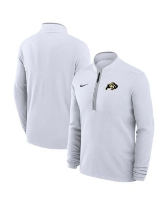 Men's White Colorado Buffaloes Coaches Courtside Basketball Victory Performance Quarter-Zip Top