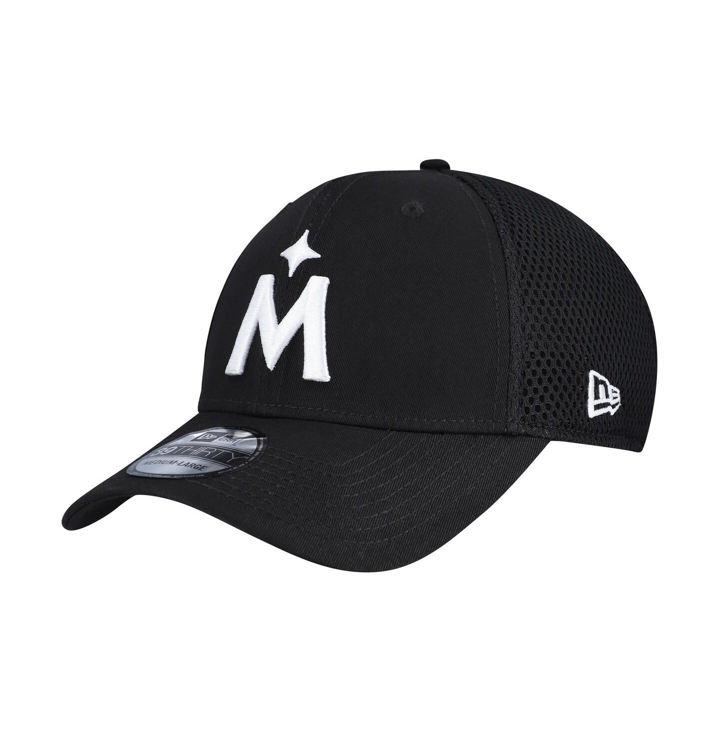 Мужская кепка New Era Minnesota Twins Evergreen Black White Neo 39THIRTY Flex Hat — фото 1
