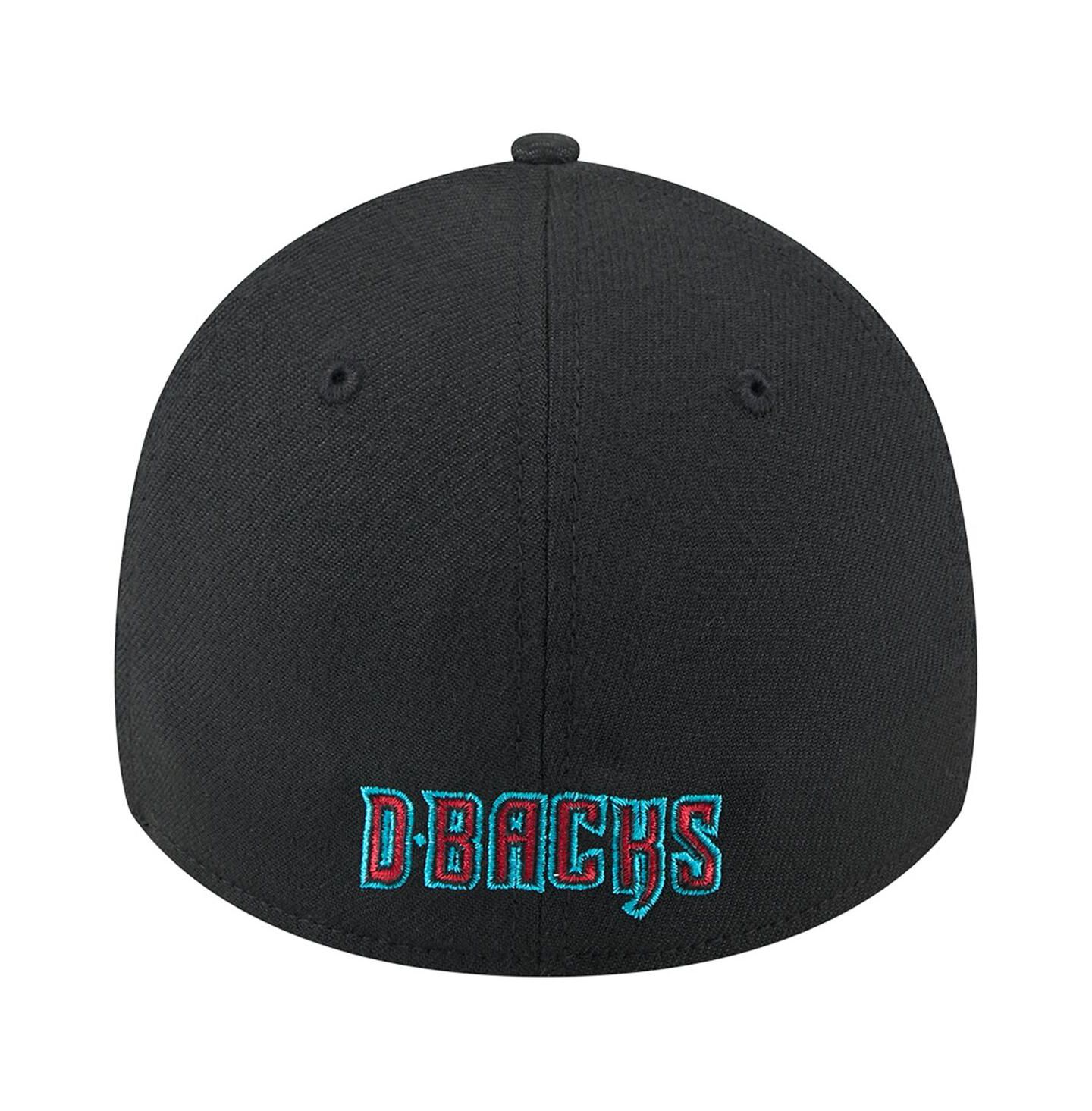 Мужская кепка New Era Black Arizona Diamondbacks Logo 39THIRTY Flex Hat — фото 4