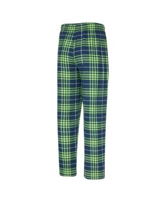 Men's College Navy/ Seattle Seahawks Vector T-Shirt Flannel Pants Sleep Set
