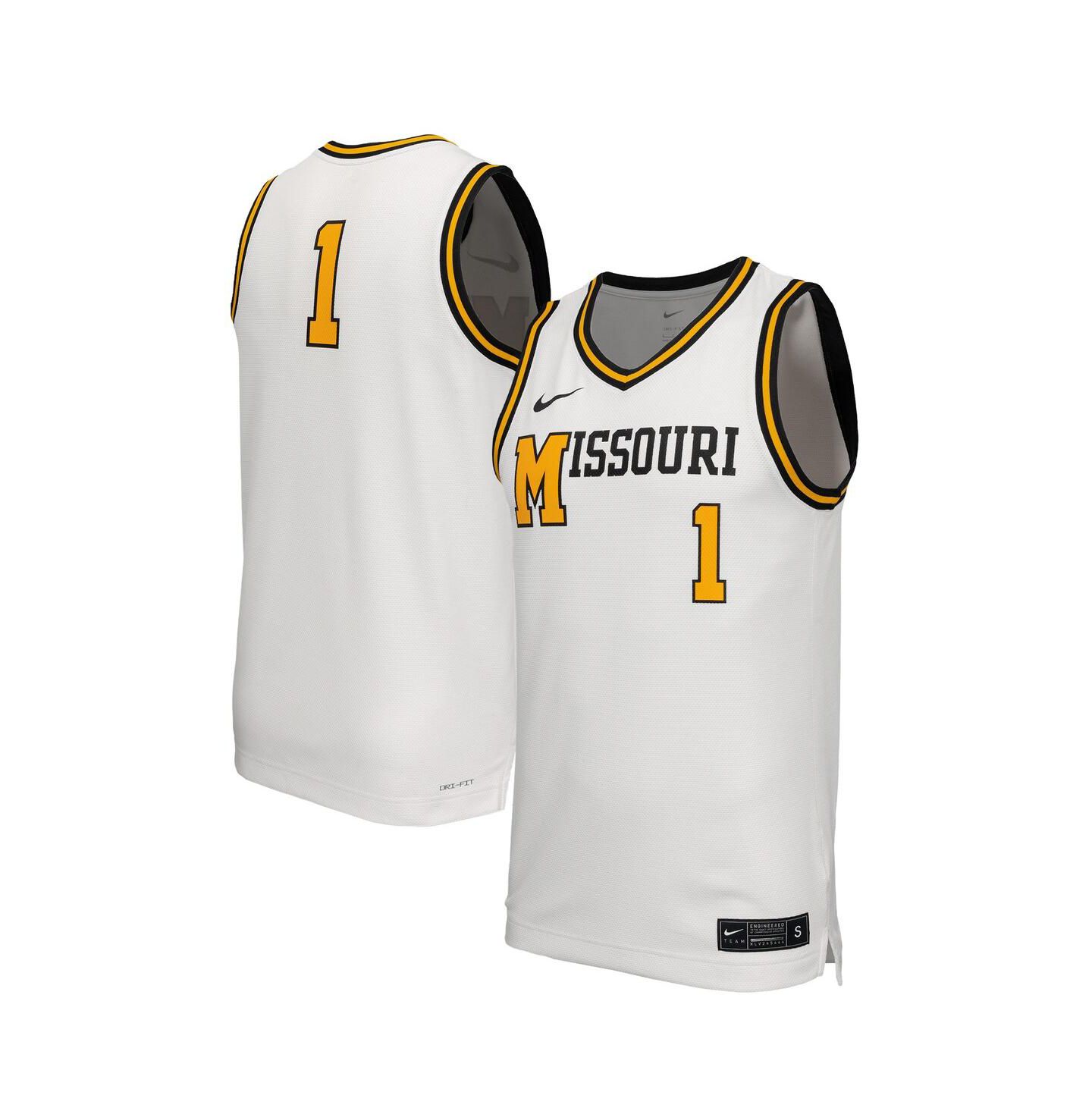 Мужской топ Nike White Missouri Tigers Retro Replica Basketball Jersey — фото 1