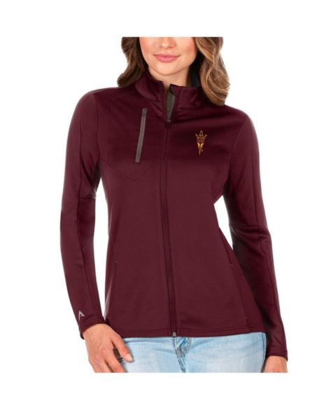 Женские куртки Antigua Women's Maroon/Graphite Arizona State Sun Devils Generation Full-Zip Jacket