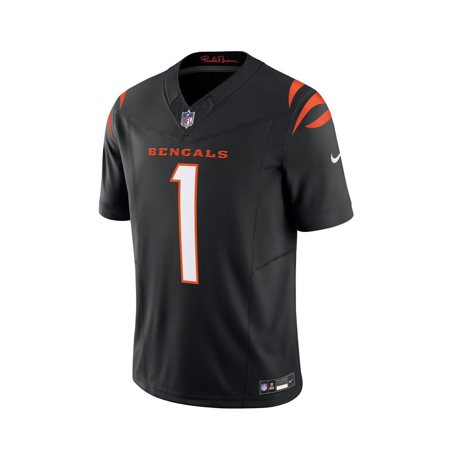 Мужской топ Nike Ja'Marr Chase Black Cincinnati Bengals Vapor F.U.S.E. Limited Jersey — фото 2