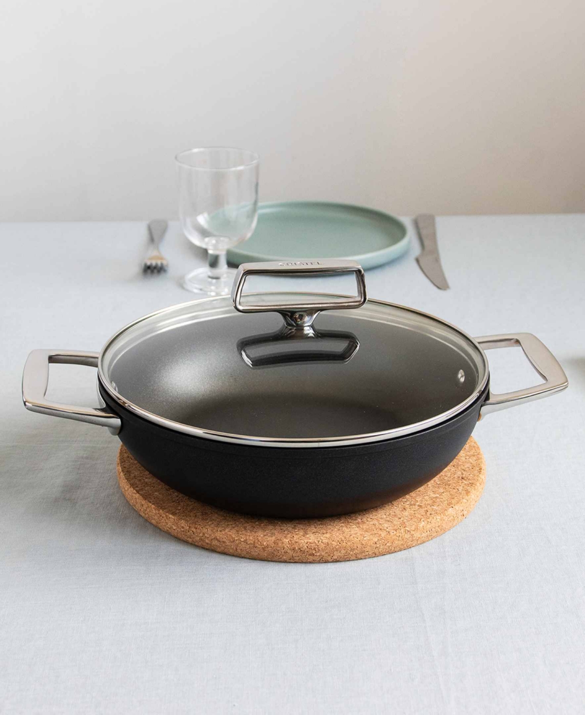 Cristel Castel Pro Ultralu 2-qt. Nonstick Saute Pan With Lid In No Color