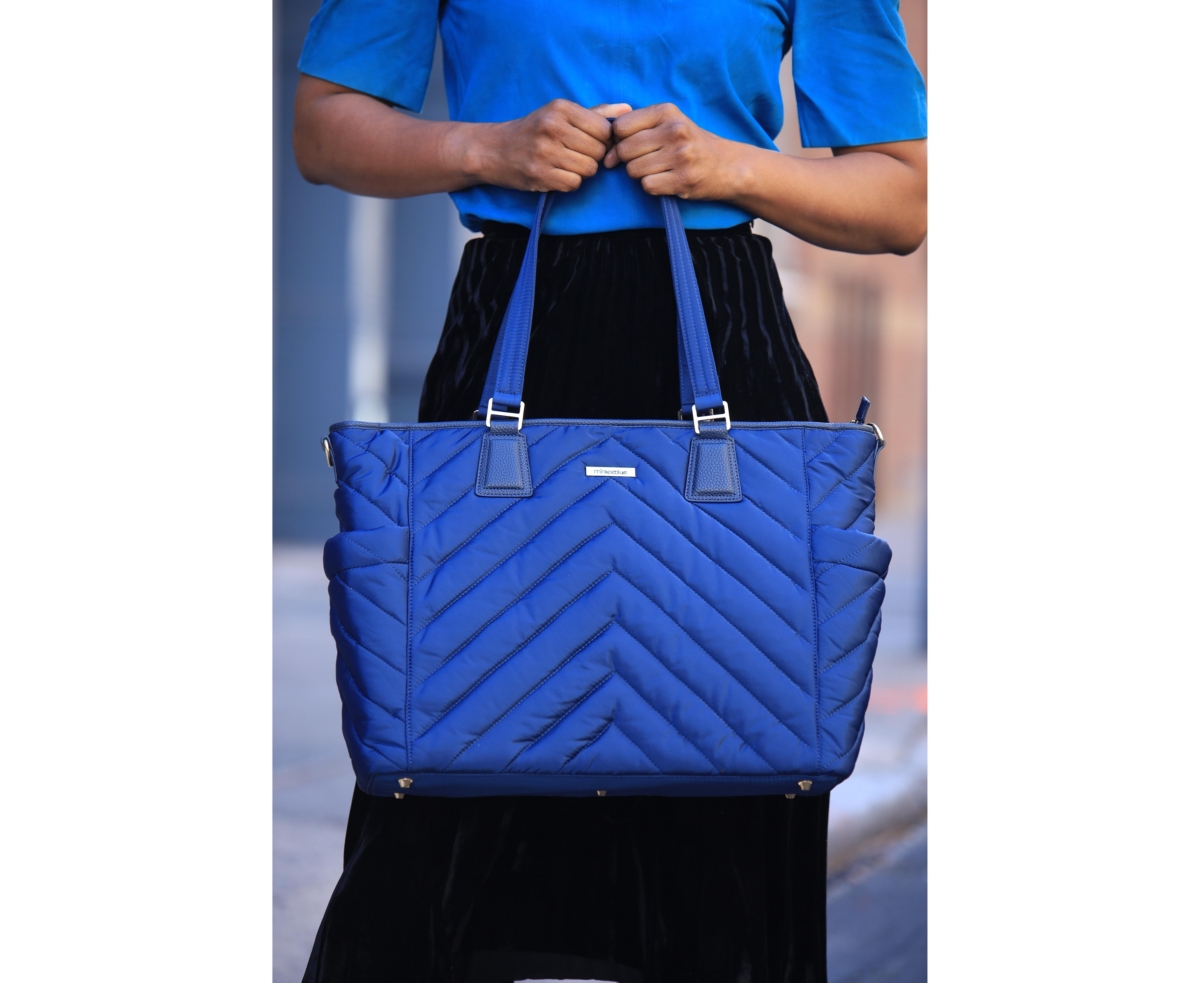 Minkeeblue Convertible Organizational Ella Tote Bag With Lunch Bag In Royal Blue