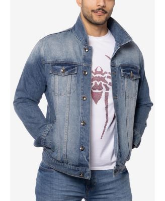 Men's Graphic Rhinestone Denim Jackets