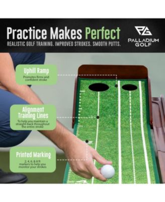 Putting Mat - Indoor Golf Putting Green for Mini Games and Practicing at Home or in The Office, with 1/2 Hole Training.- Gifts for Golfers - Golf Accessories for Men
