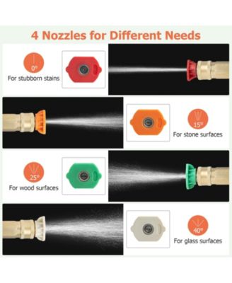 2400 PSI Electric Pressure Washer with 4 Universal Wheels