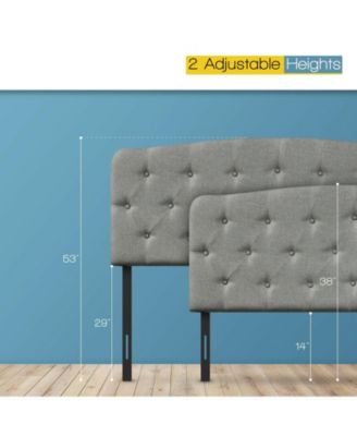Faux Linen Headboard with Adjustable Heights