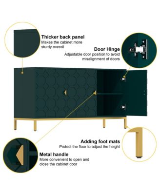 Freestanding Storage Cabinet 3-Door Accent Cabinet