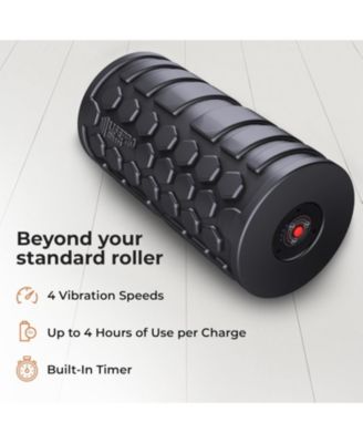 4-Speed Vibrating Foam Roller for Muscle Recovery, Trigger Point Therapy, and Physical Therapy Exercises