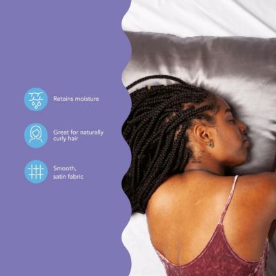 2-Pack Double-Sided Satin Pillowcases for Skin & Hair Care, Reduces Frizz, Beauty Essential Set