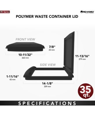 35 qt. Trash Can Replacement Lid, Blue (Lid Only), RV-35-LID-22-1-40