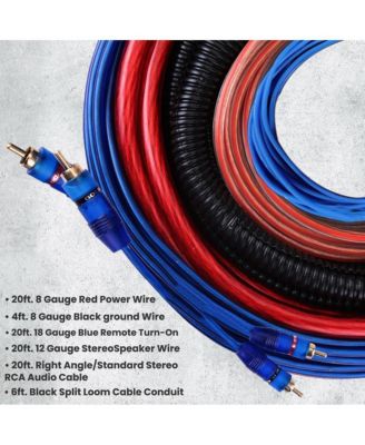 Marine Stereo Audio Wiring Kit, 8-AWG Amplifier Installation