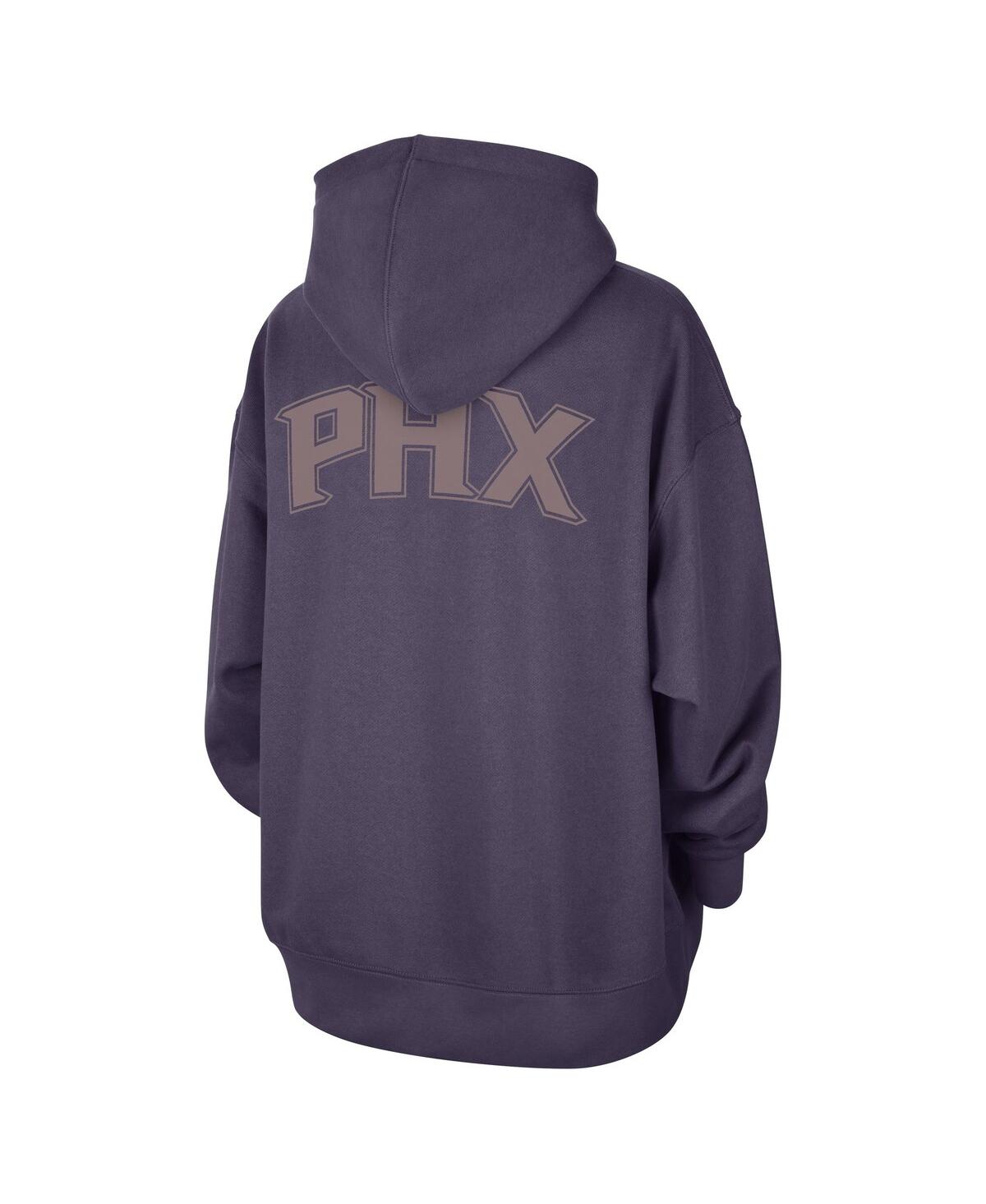 JORDAN WOMEN'S PURPLE PHOENIX SUNS COURTSIDE STATEMENT EDITION OVERSIZED PULLOVER HOODIE 