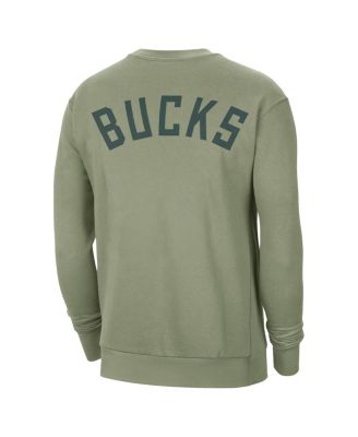 Men's Green Milwaukee Bucks Courtside Statement Edition Heavyweight Pullover Sweatshirt