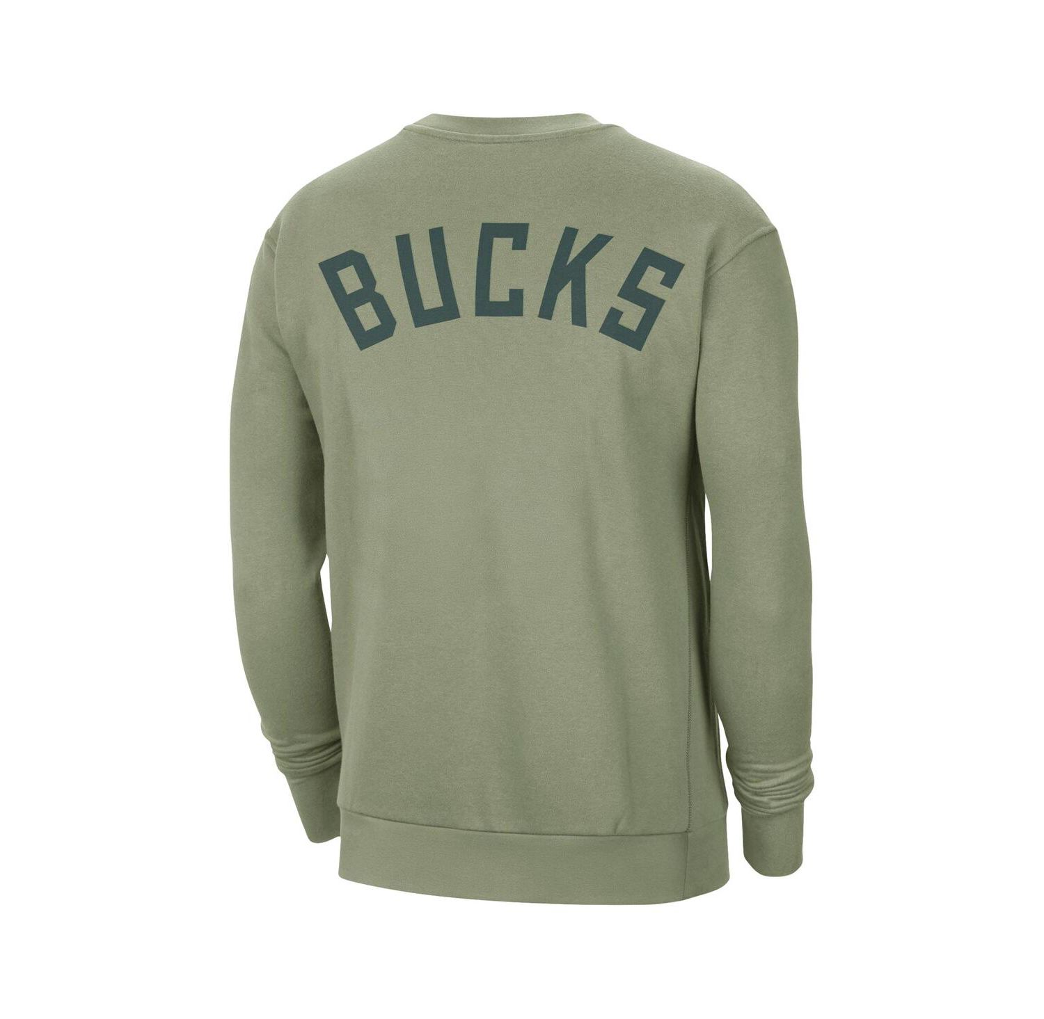 Men's Green Milwaukee Bucks Courtside Statement Edition Heavyweight Pullover Sweatshirt