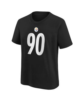 Big Boys and Girls T.J. Watt Black Pittsburgh Steelers Player Name Number T-Shirt
