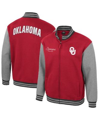 Colosseum - Men's Crimson Oklahoma Sooners Ambi-Turner Full-Zip Varsity Jacket