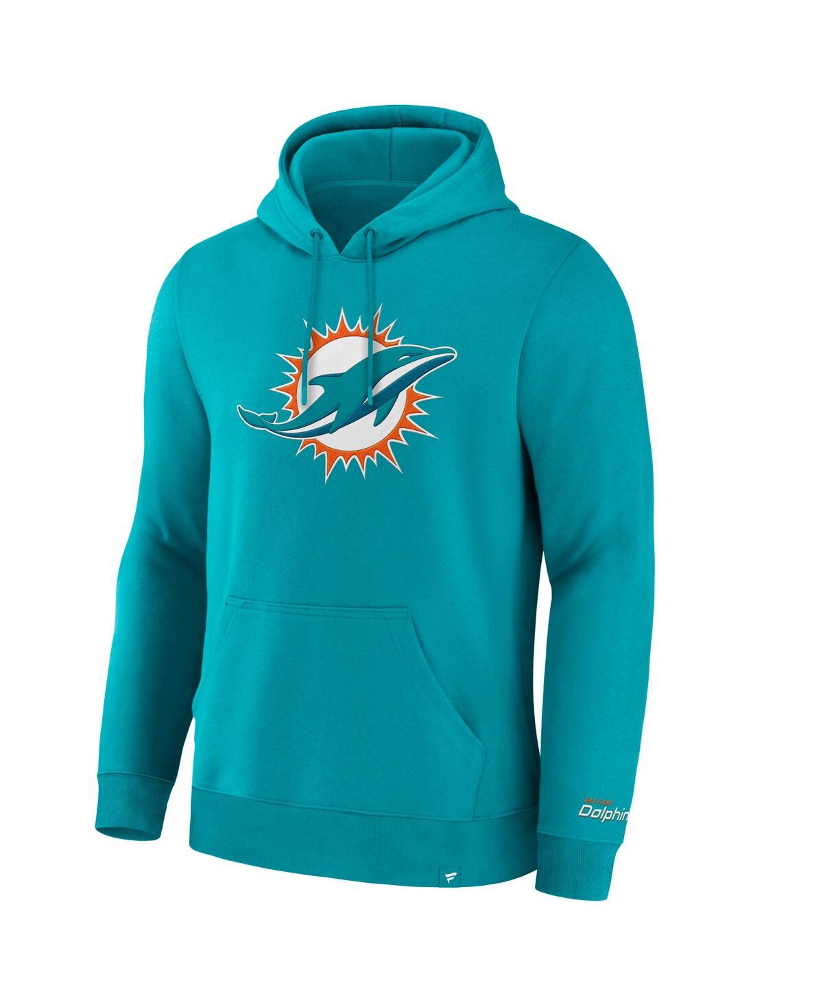 Fanatics Men's Aqua Miami Dolphins Legacy Fleece Pullover Hoodie In Aqua