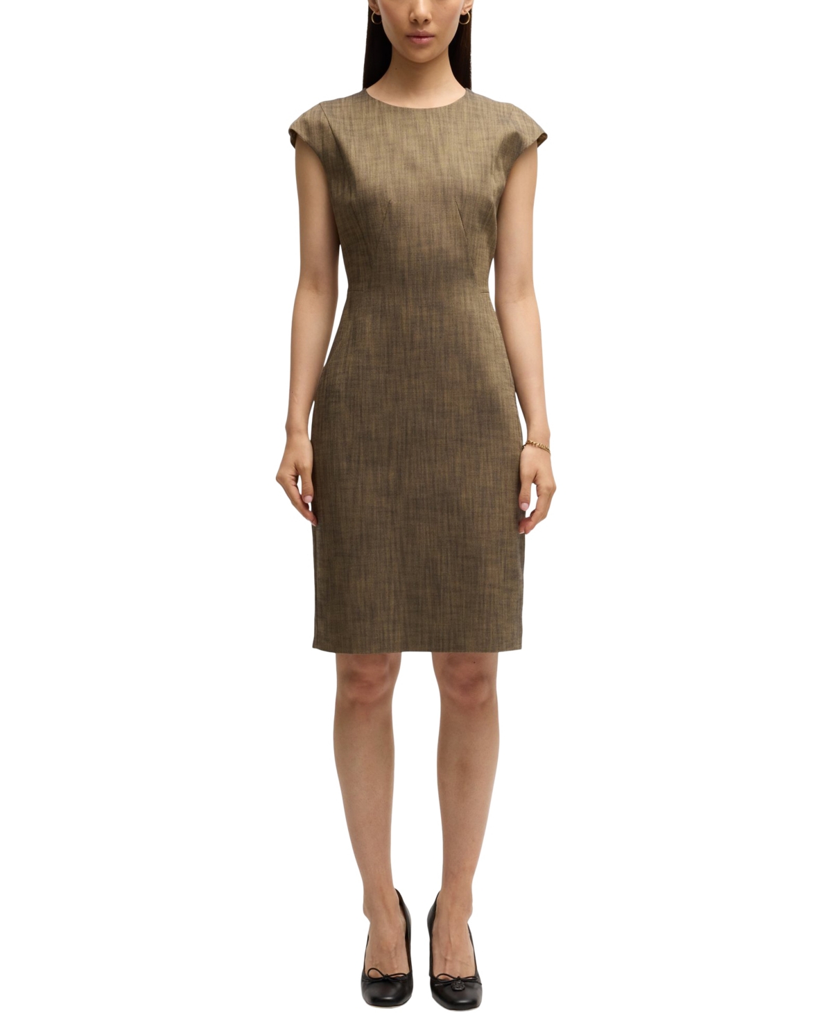 Hugo Boss Boss By  Women's Cap-sleeve Dress In Open Misc