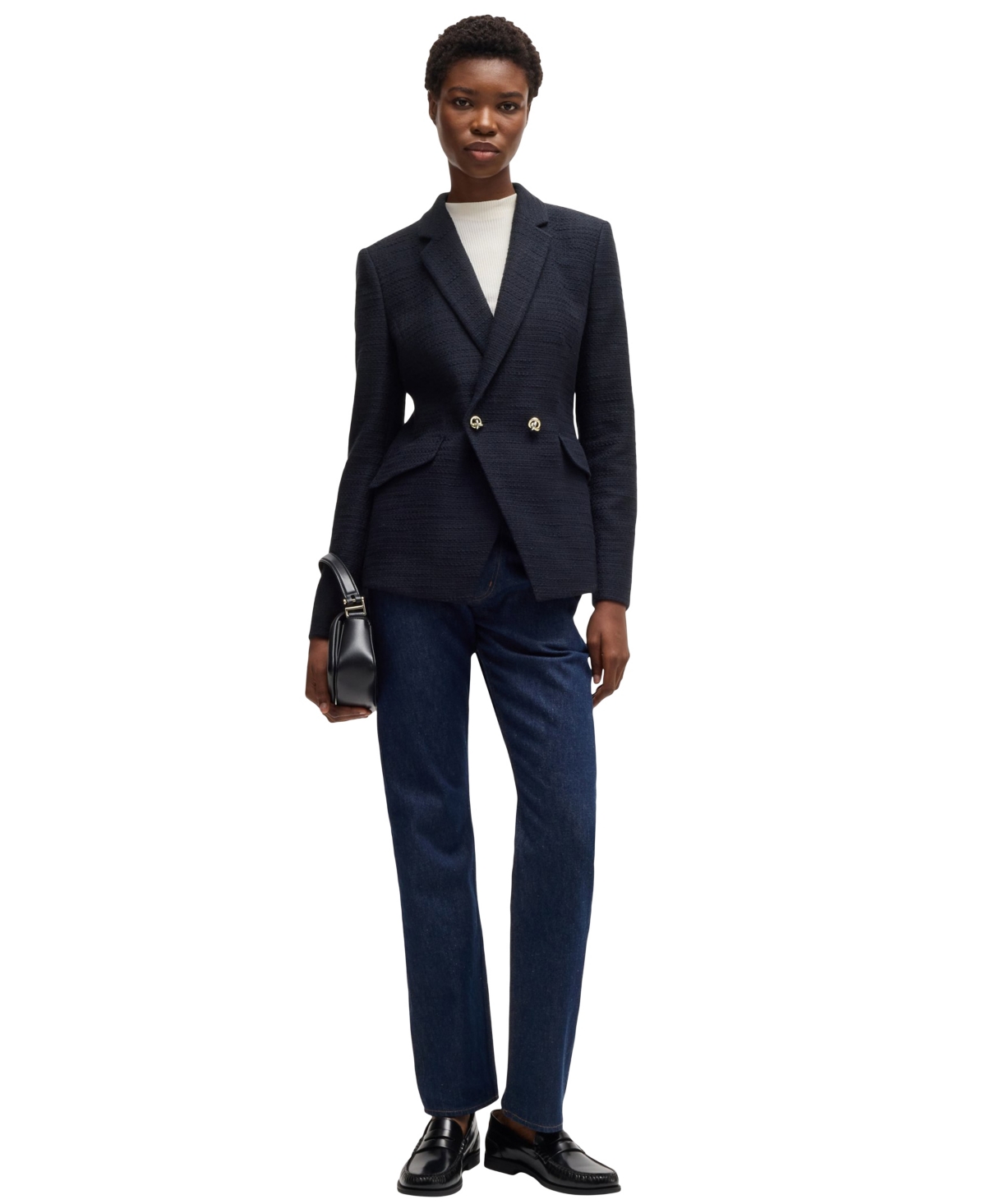Hugo Boss Blazer Boss Woman Color Blue In Dark Blue