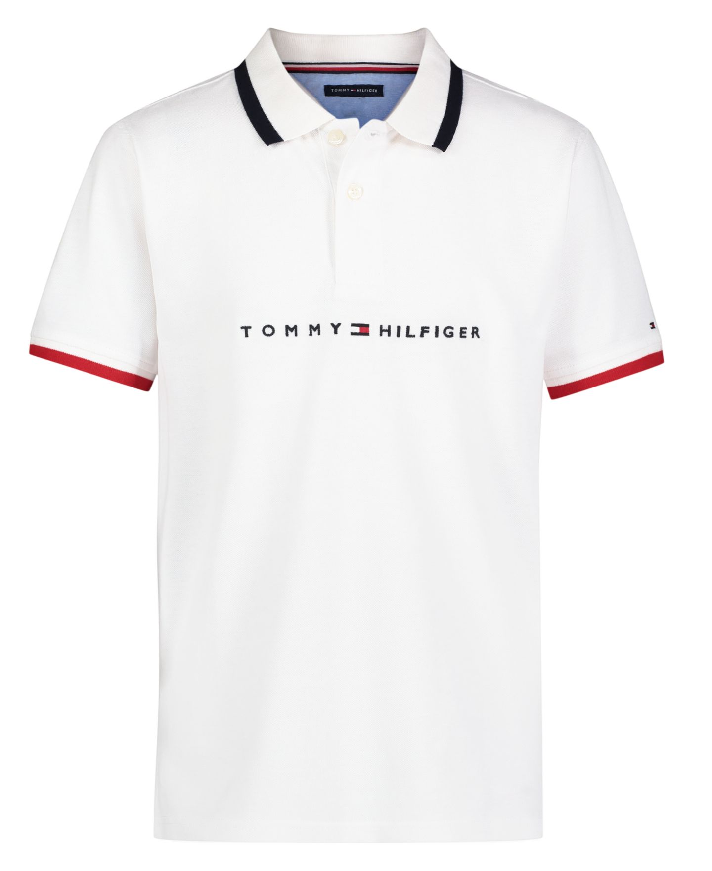 Поло Tommy Hilfiger Tomas Short-Sleeve Tipped Polo Shirt для мальчиков, цвет: Белый — фото 4