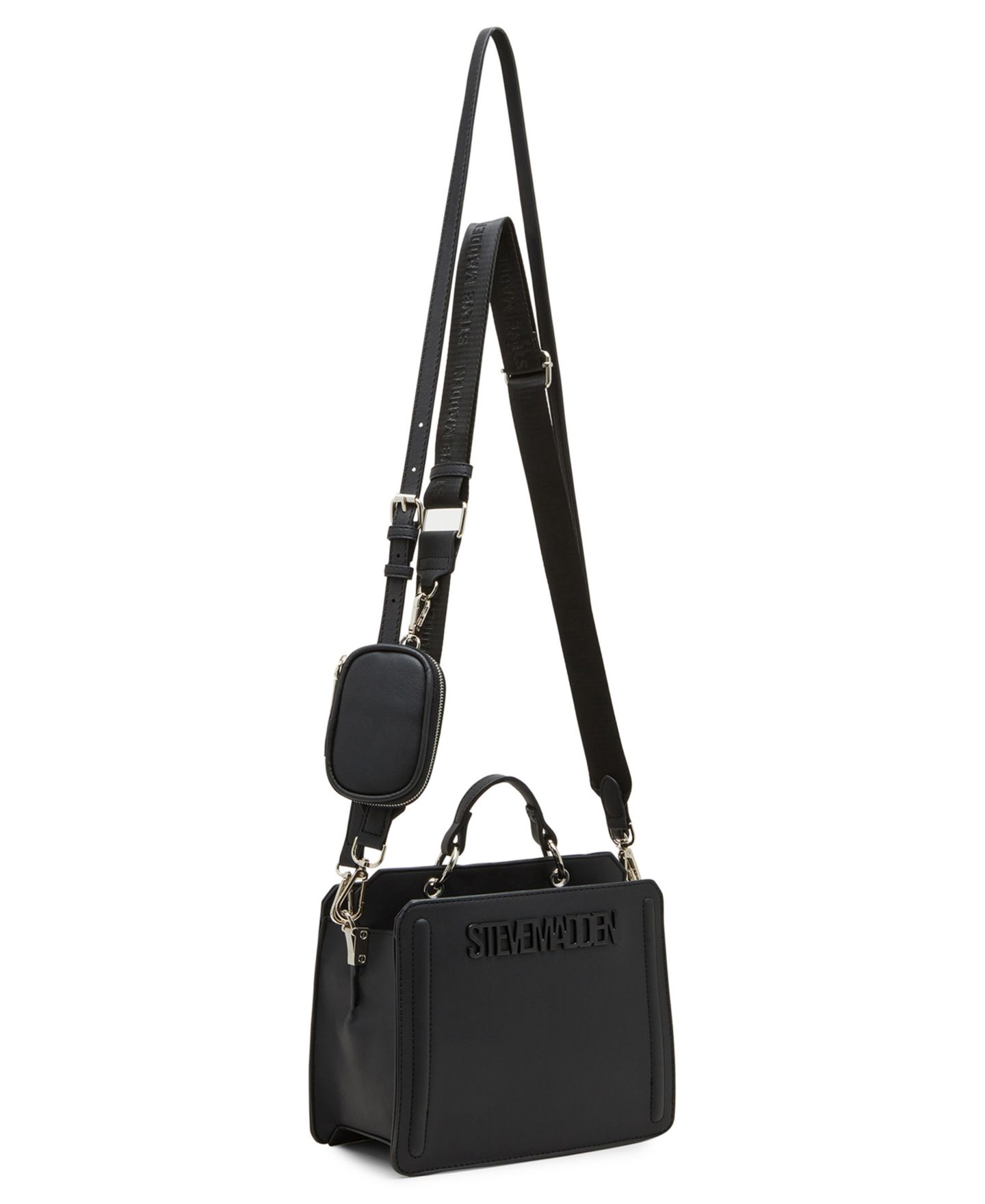 Женская сумка Steve Madden Bevelyn Small Satchel, цвет: Чёрный — фото 3