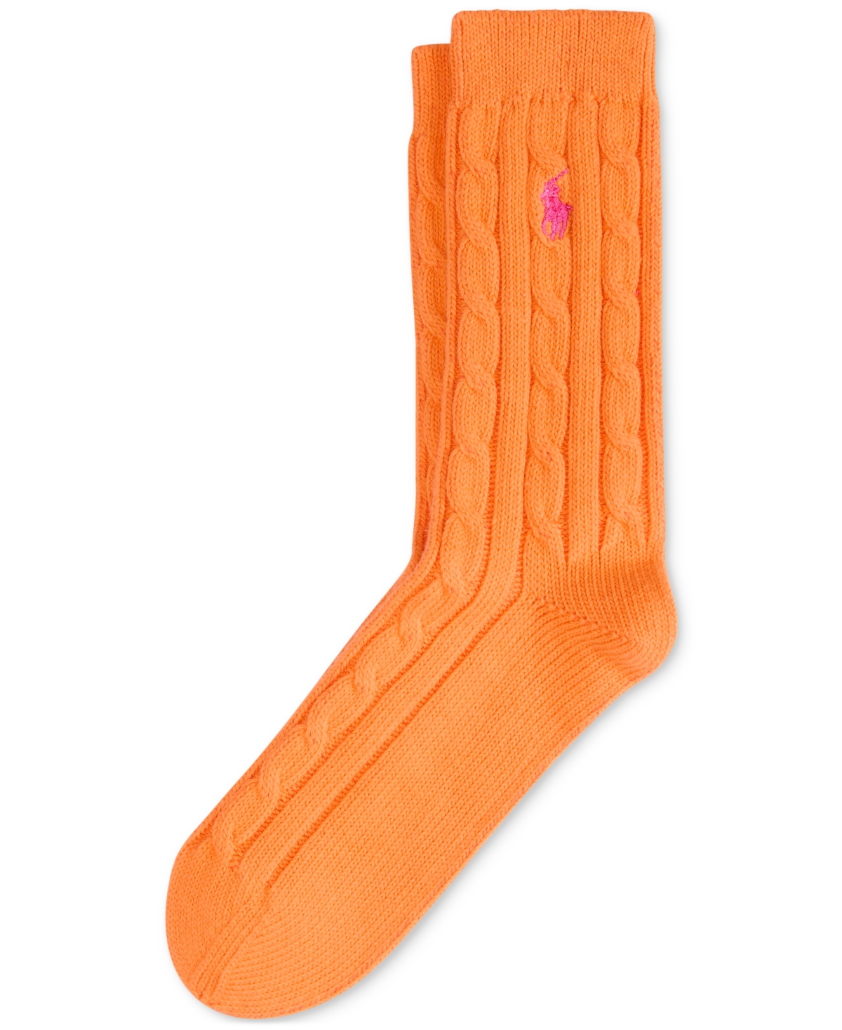 Macy's Women's Cable-knit Socks In Orange